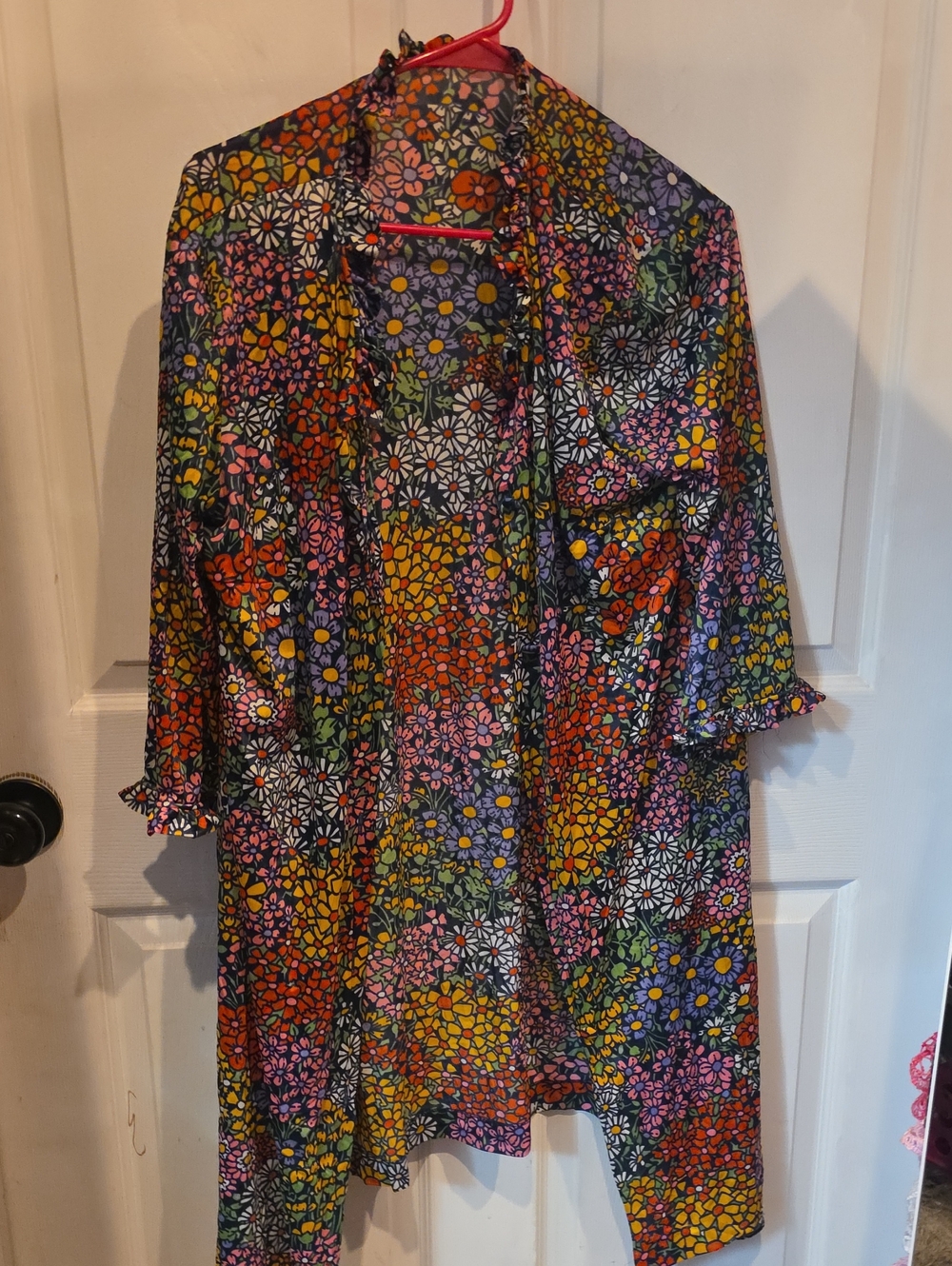 Vintage Colorful Floral Kimono Cardigan
